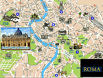 Tourist Map of Rome.